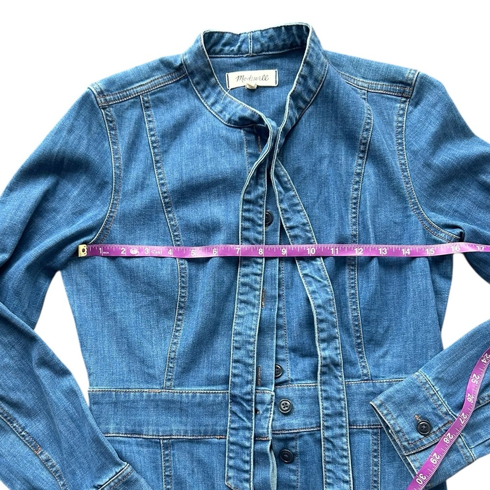 Madewell Blue Denim Dress long sleeve Size 4 - Picture 5 of 7